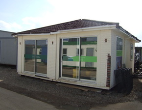 2 bay pitched roof sales office