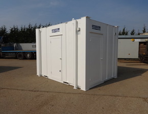 12ft x 9ft steel antivandal 2+1 toilet 